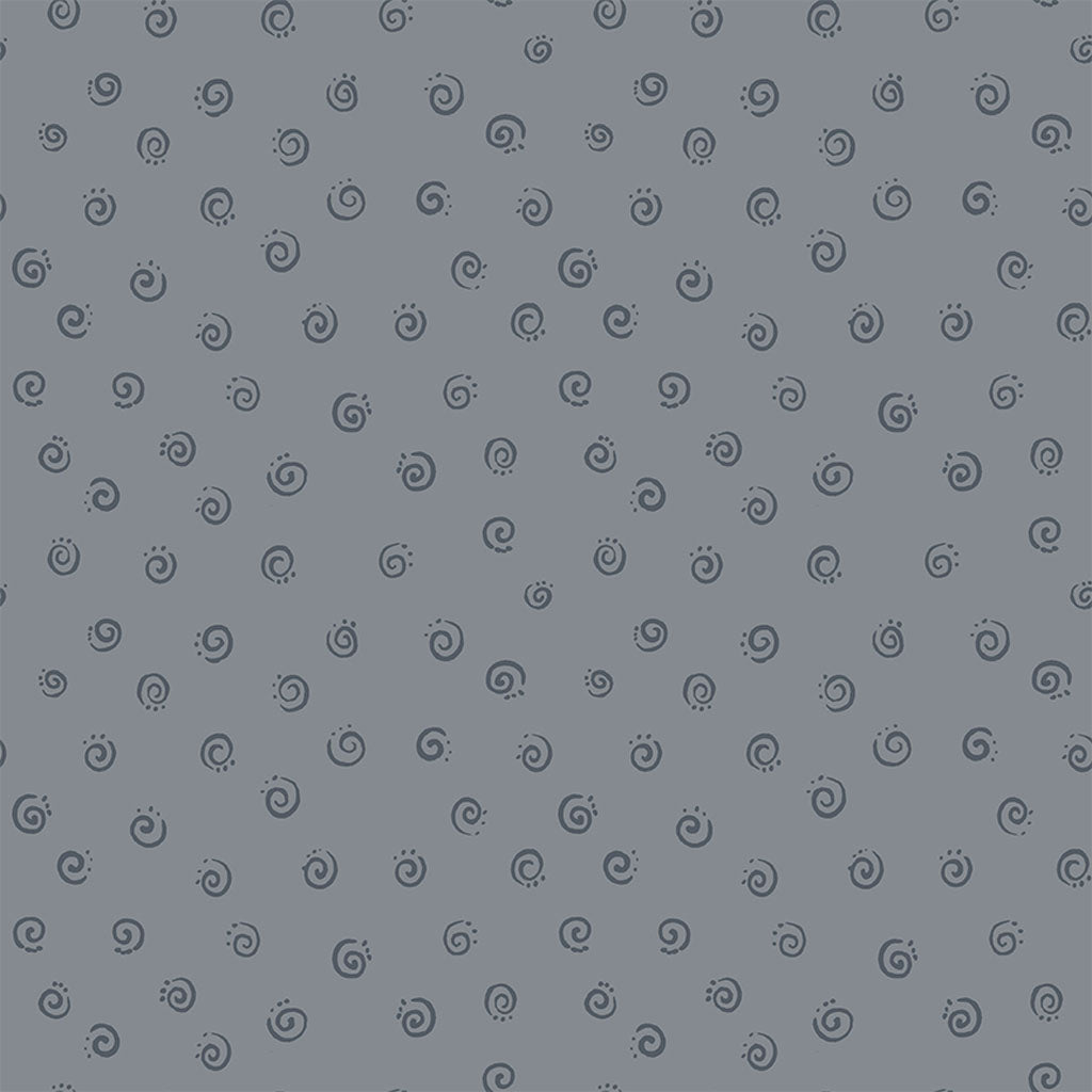 Squiggle Medium Gray Fabric by the Yard