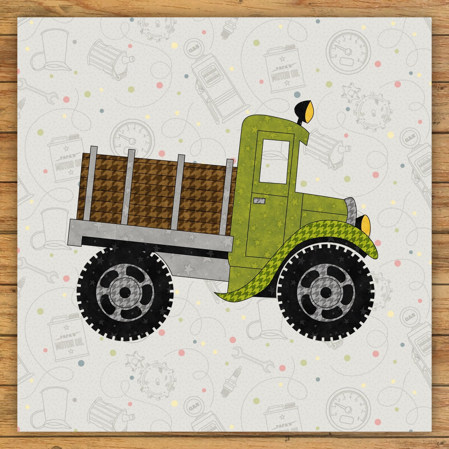 Monster Truck Precut Fused Applique Kit