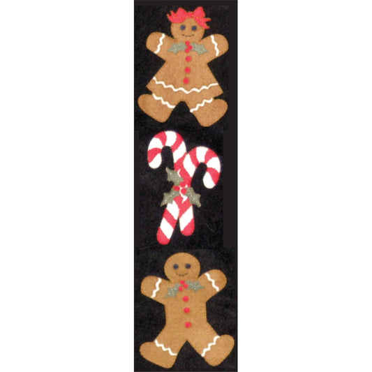 Gingerbread & Candy Canes Wool Applique Christmas Ornament Stitch Kits By Artsi2